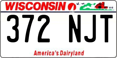 WI license plate 372NJT