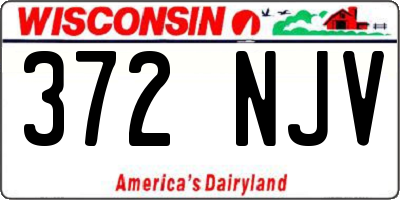WI license plate 372NJV