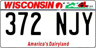 WI license plate 372NJY