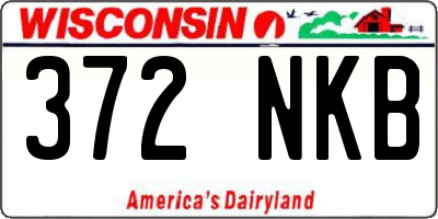 WI license plate 372NKB