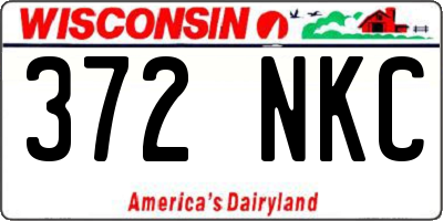 WI license plate 372NKC