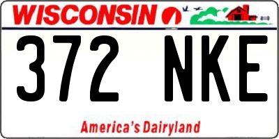 WI license plate 372NKE