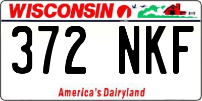 WI license plate 372NKF