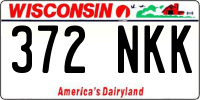 WI license plate 372NKK