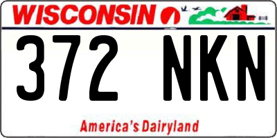 WI license plate 372NKN