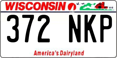 WI license plate 372NKP
