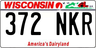 WI license plate 372NKR
