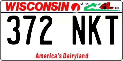 WI license plate 372NKT