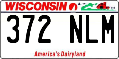 WI license plate 372NLM