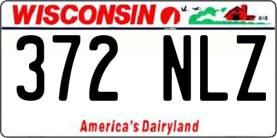 WI license plate 372NLZ