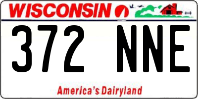 WI license plate 372NNE