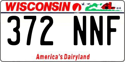 WI license plate 372NNF