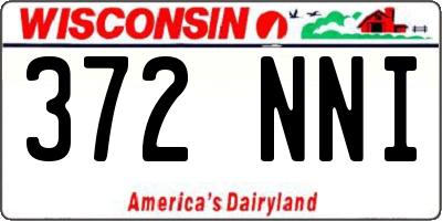 WI license plate 372NNI