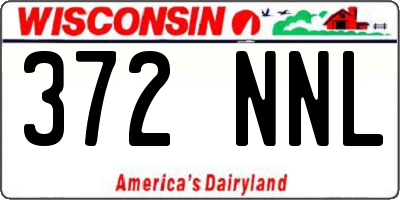 WI license plate 372NNL