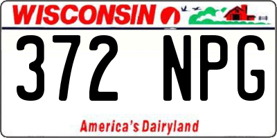 WI license plate 372NPG