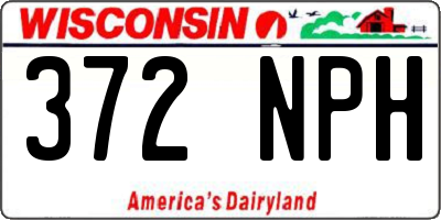 WI license plate 372NPH