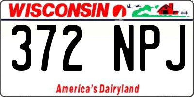 WI license plate 372NPJ