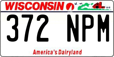 WI license plate 372NPM