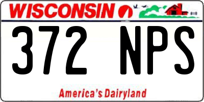 WI license plate 372NPS