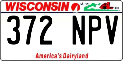 WI license plate 372NPV