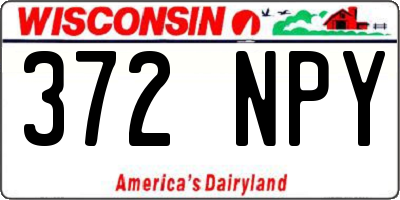 WI license plate 372NPY