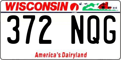 WI license plate 372NQG