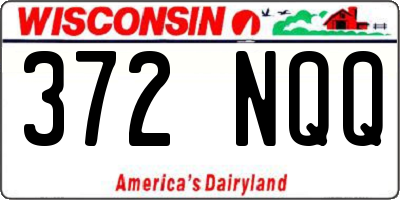 WI license plate 372NQQ