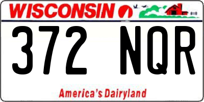 WI license plate 372NQR