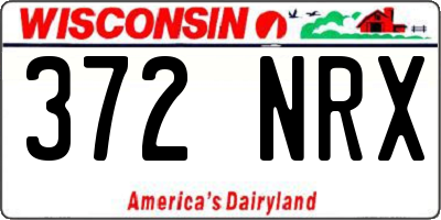 WI license plate 372NRX