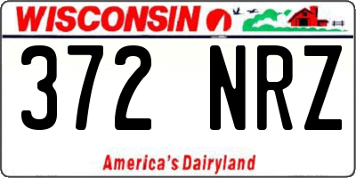 WI license plate 372NRZ