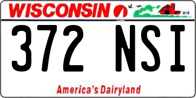 WI license plate 372NSI