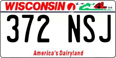 WI license plate 372NSJ