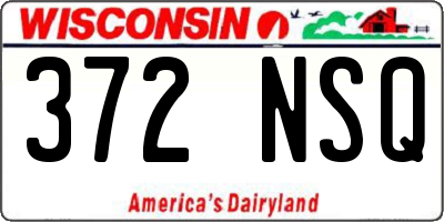 WI license plate 372NSQ
