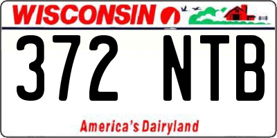 WI license plate 372NTB