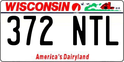 WI license plate 372NTL