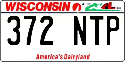 WI license plate 372NTP