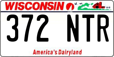WI license plate 372NTR