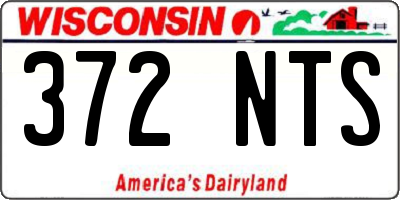 WI license plate 372NTS
