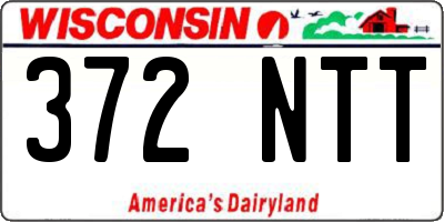 WI license plate 372NTT