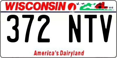 WI license plate 372NTV