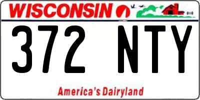 WI license plate 372NTY