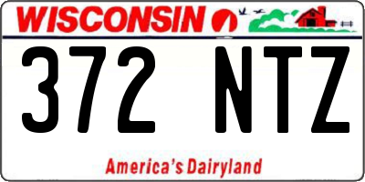 WI license plate 372NTZ