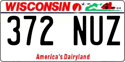 WI license plate 372NUZ