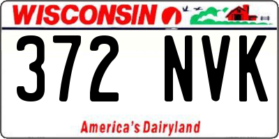 WI license plate 372NVK