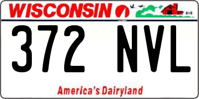 WI license plate 372NVL