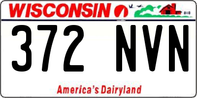 WI license plate 372NVN