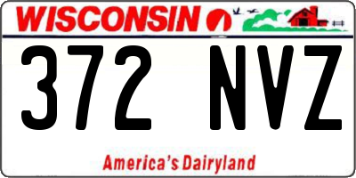 WI license plate 372NVZ