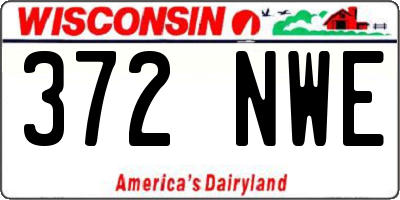 WI license plate 372NWE