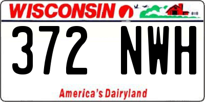 WI license plate 372NWH