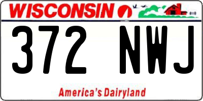 WI license plate 372NWJ